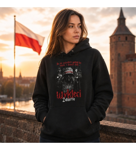 Damska bluza z kapturem WYKLĘCI ŻOŁNIERZE